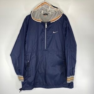 Vintage Nike Navy Blue Windbreaker Pullover Jacket Size Medium 90s